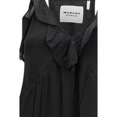 Marant Etoile Schwarzes Freizeitkleid aus Baumwolle