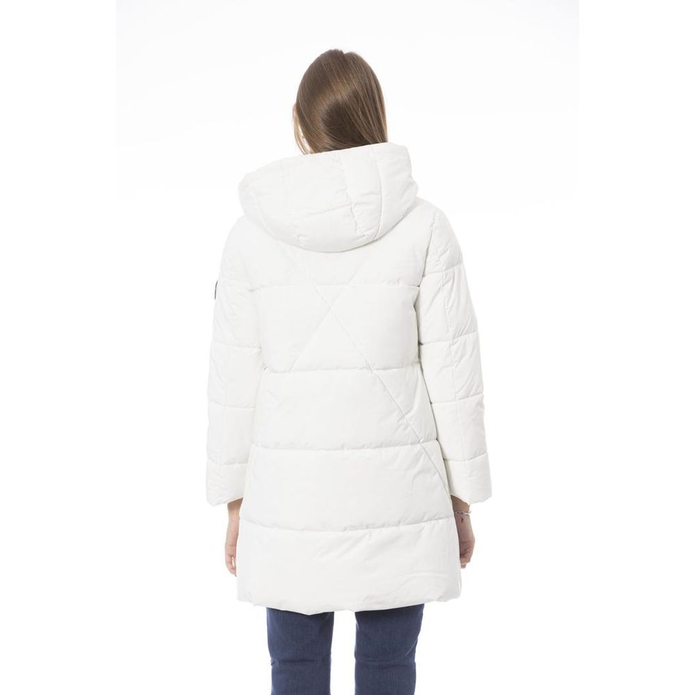 Baldinini Trend White Polyester Parka