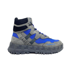 Versace Graue Leder-Schnürstiefel