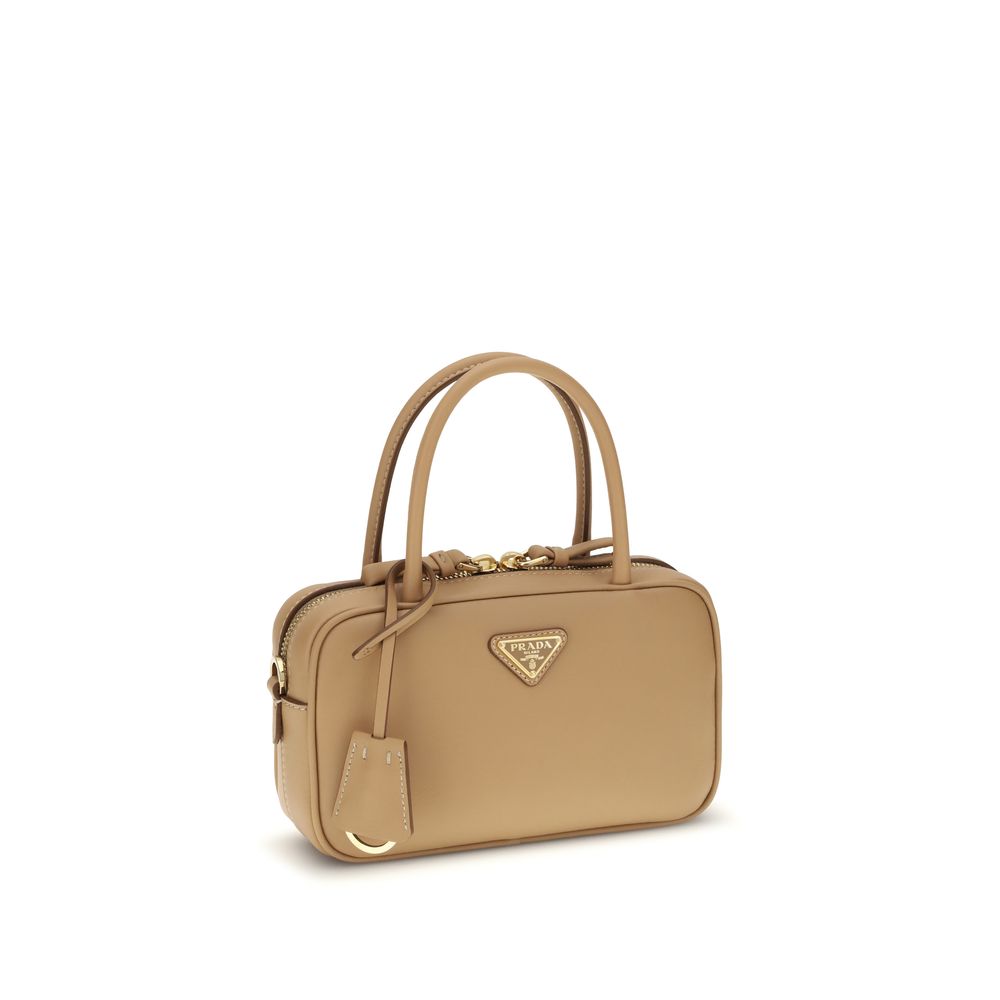 Prada Beige Kalfsleer Bos Taurus Handtas
