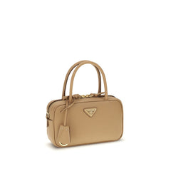 Prada Beige Kalfsleer Bos Taurus Handtas