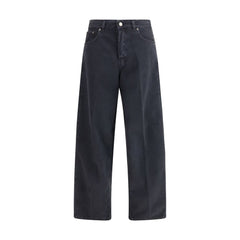 Haikure Schwarze Straight-Leg Jeans aus Baumwolle