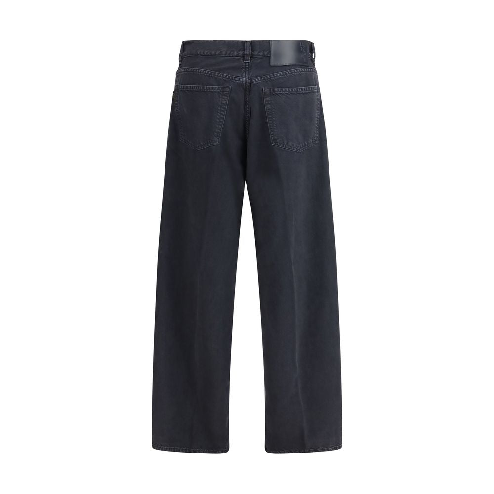 Haikure Schwarze Straight-Leg Jeans aus Baumwolle