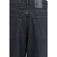 Haikure Schwarze Straight-Leg Jeans aus Baumwolle