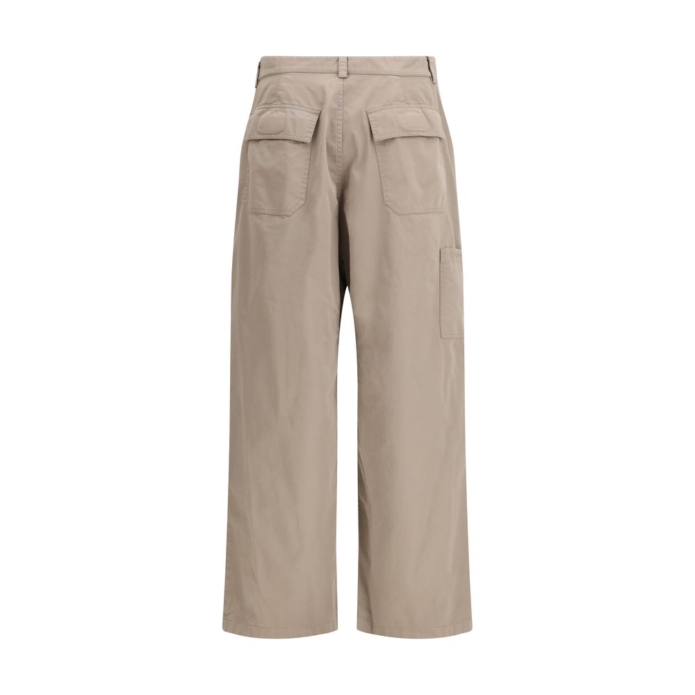 Balenciaga Beige Casual Broek van Katoen
