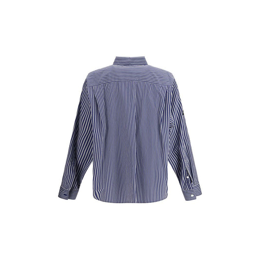 Balenciaga Blue Cotton Pattern Shirt