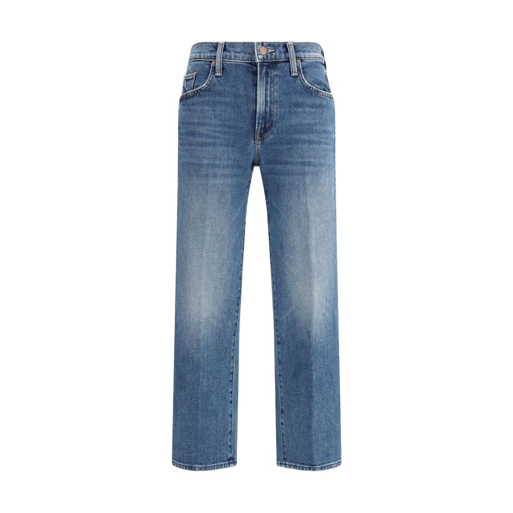 Mother Denim Blaue Baumwoll-Jeans mit lockerer Passform