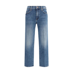 Mother Denim Blaue Baumwoll-Jeans mit lockerer Passform