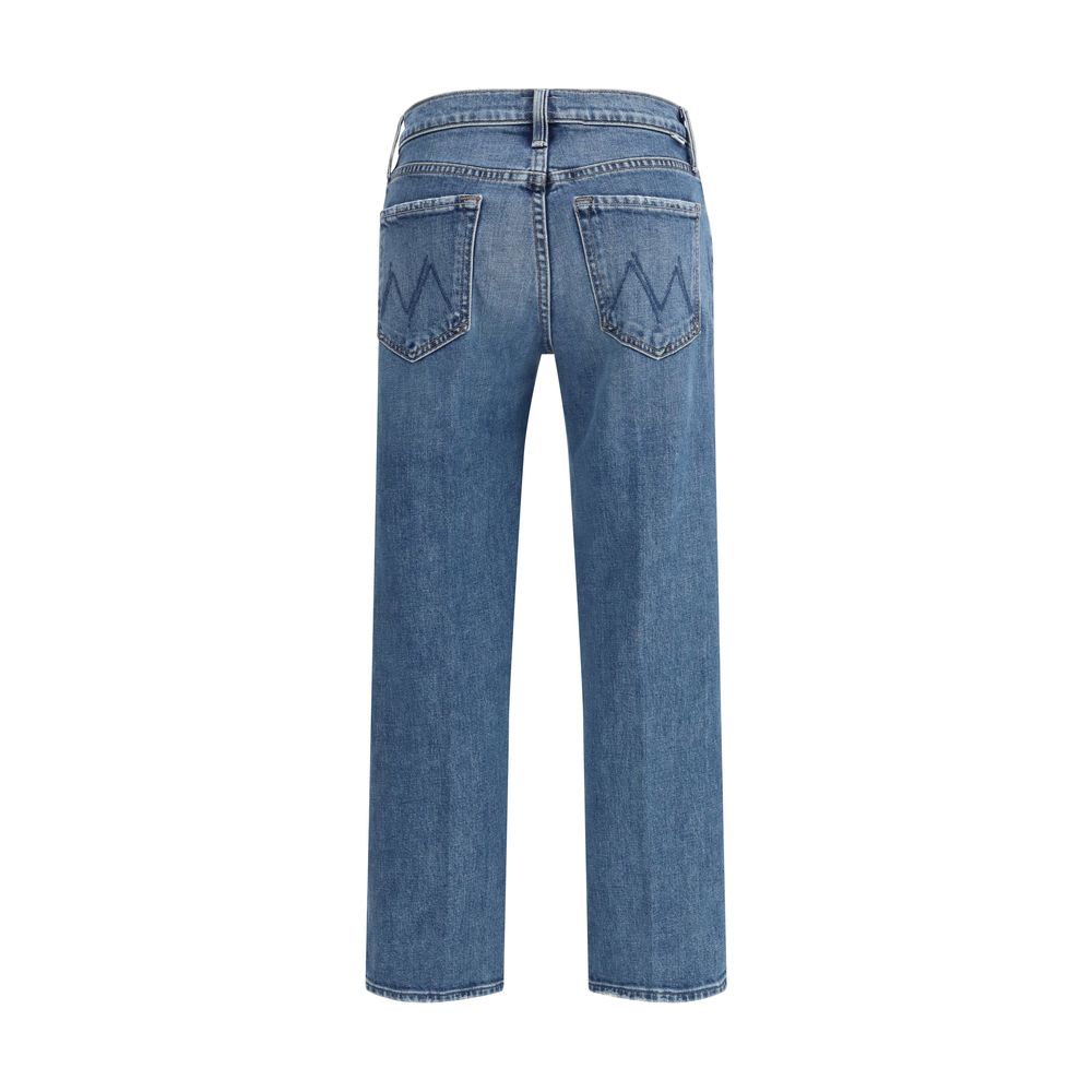 Mother Denim Blaue Baumwoll-Jeans mit lockerer Passform