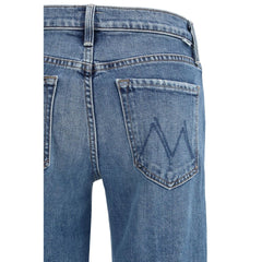 Mother Denim Blaue Baumwoll-Jeans mit lockerer Passform