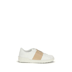 Valentino Garavani Witte Kalfsleren Bos Taurus Lage Sneakers