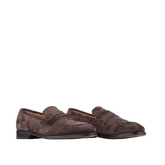 Salvatore Ferragamo Brown Leather Slip-On Loafers