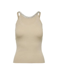 Only Beige Nylon  Elastane Tank Tops