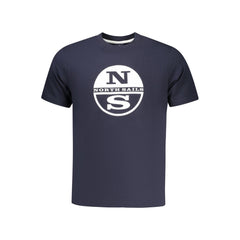 North Sails Blaues Baumwoll-T-Shirt für Herren