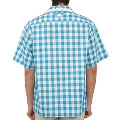 Prada overhemd met blauwe katoenen print