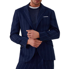 Brunello Cucinelli Blauwe Jas van Scheerwol
