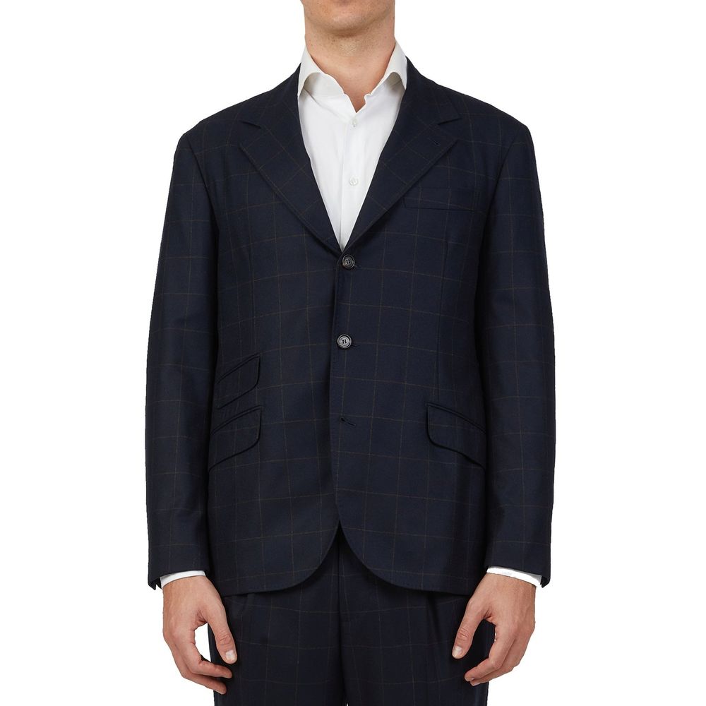 Brunello Cucinelli Blauer zweiteiliger Anzug aus Wolle