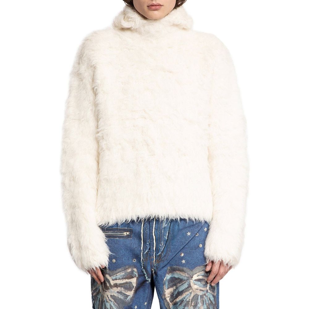 Acne Studios Witte Alpaca Leren Sweatshirt