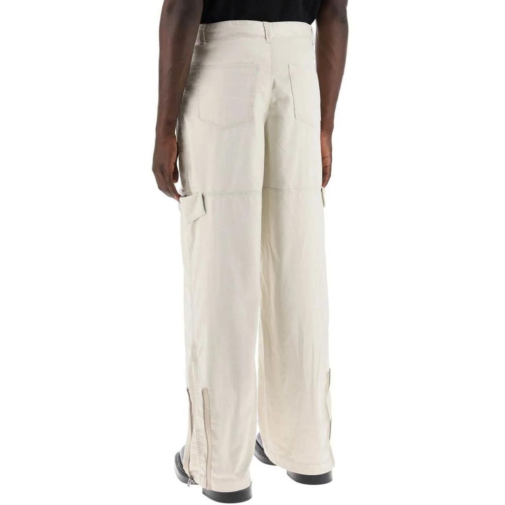 Acne Studios Beige Polyester Cargo Broek