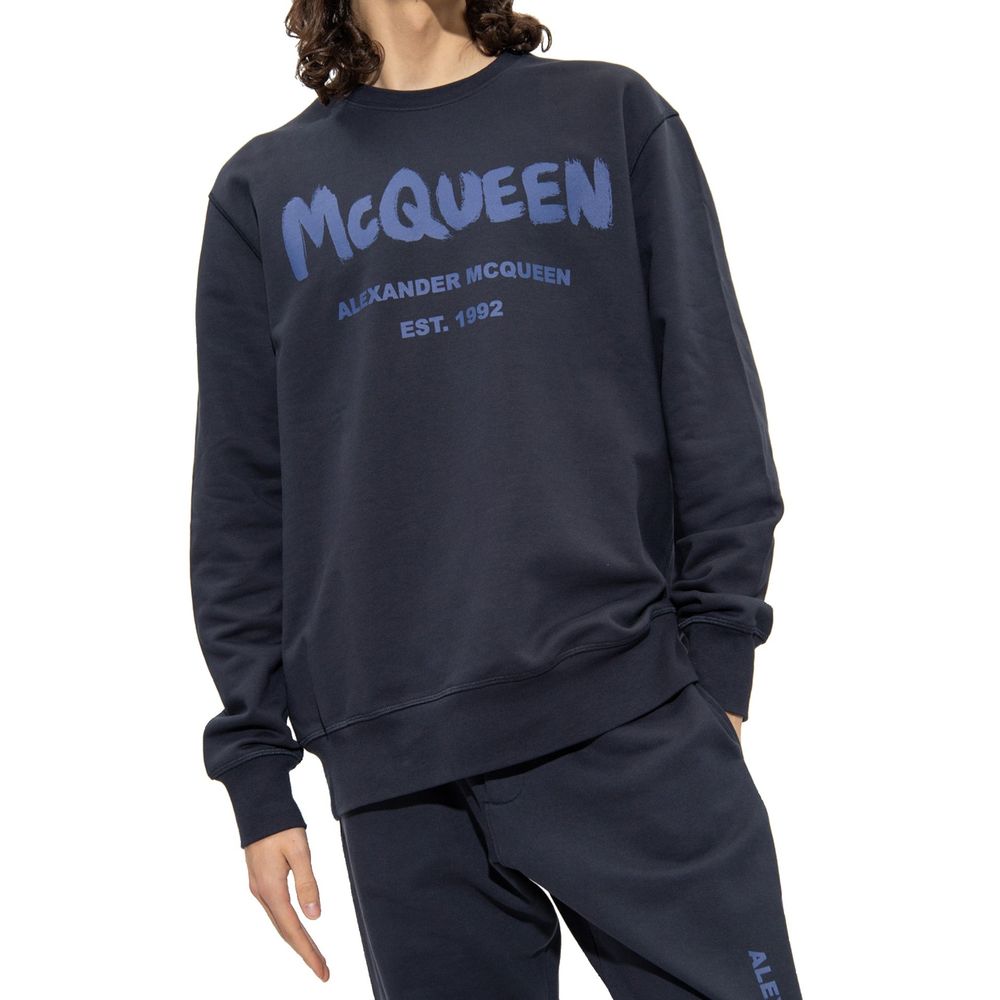 Alexander McQueen Blaues Baumwoll-Sweatshirt