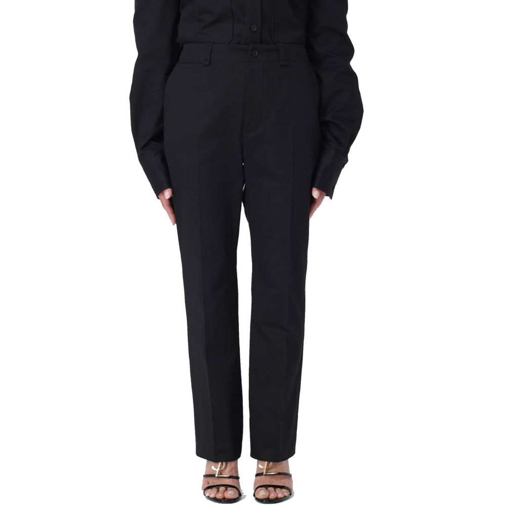 Saint Laurent Freizeithose aus schwarzer Baumwolle