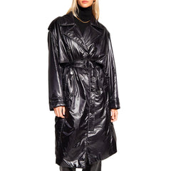 Saint Laurent Schwarzer Polyamid-Mantel