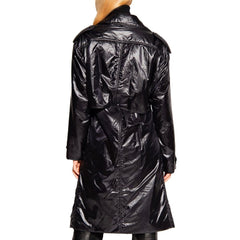 Saint Laurent Schwarzer Polyamid-Mantel