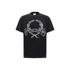 Moschino Schwarzes Baumwoll-T-Shirt