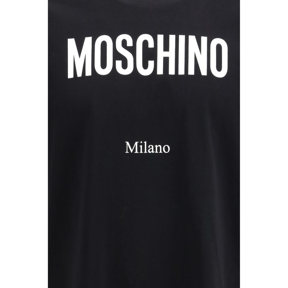 Moschino Schwarzes Baumwoll-T-Shirt