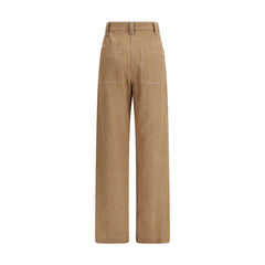 Brunello Cucinelli Bruine Katoenen Casual Broek