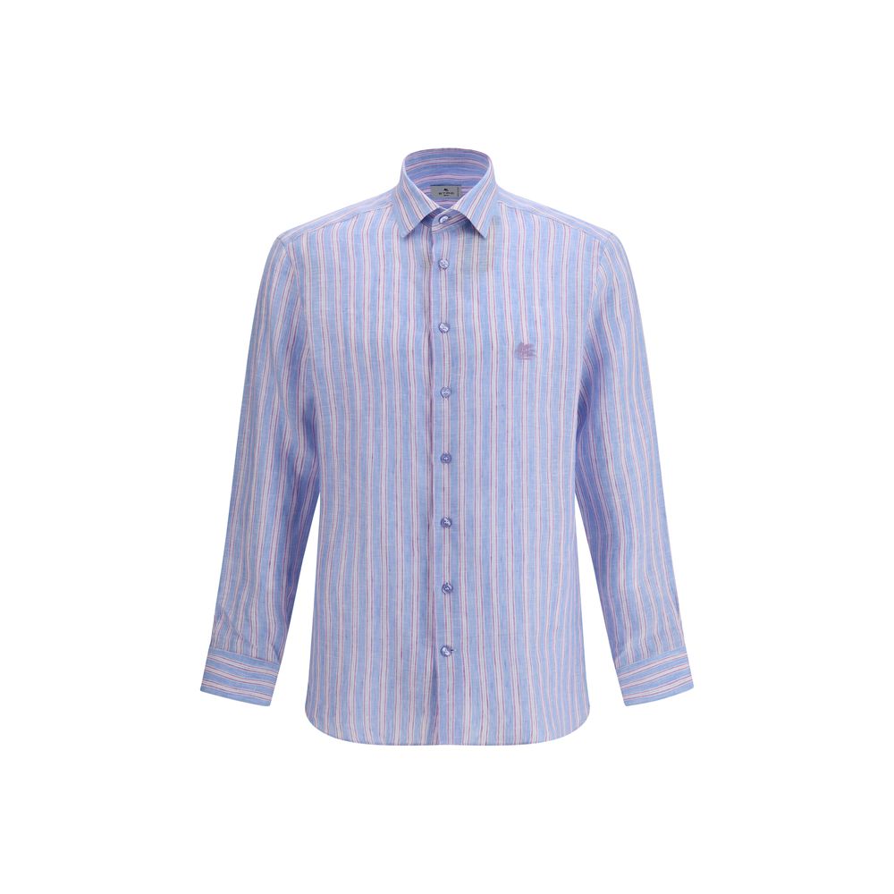 Etro Mehrfarbiges Leinenhemd mit Muster