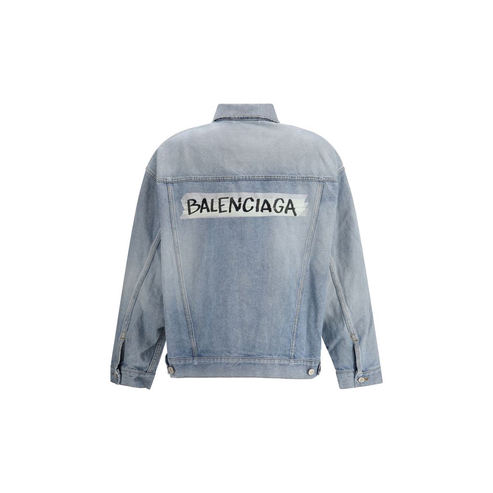 Balenciaga Jeansjacke aus blauer Baumwolle