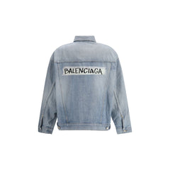 Balenciaga Jeansjacke aus blauer Baumwolle