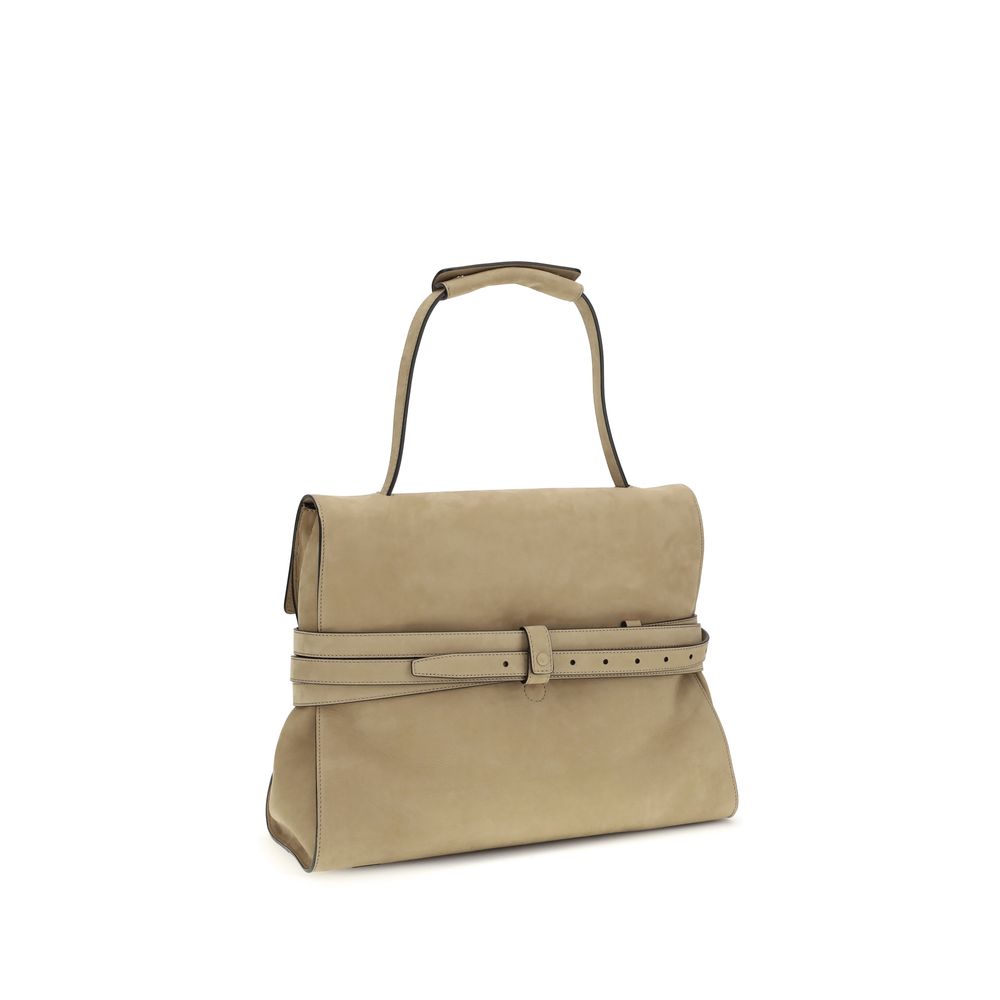Moschino Beige Kalfsleer Bos Taurus Handtas