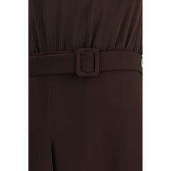 P.A.R.O.S.H. Brown Polyester Casual Dress
