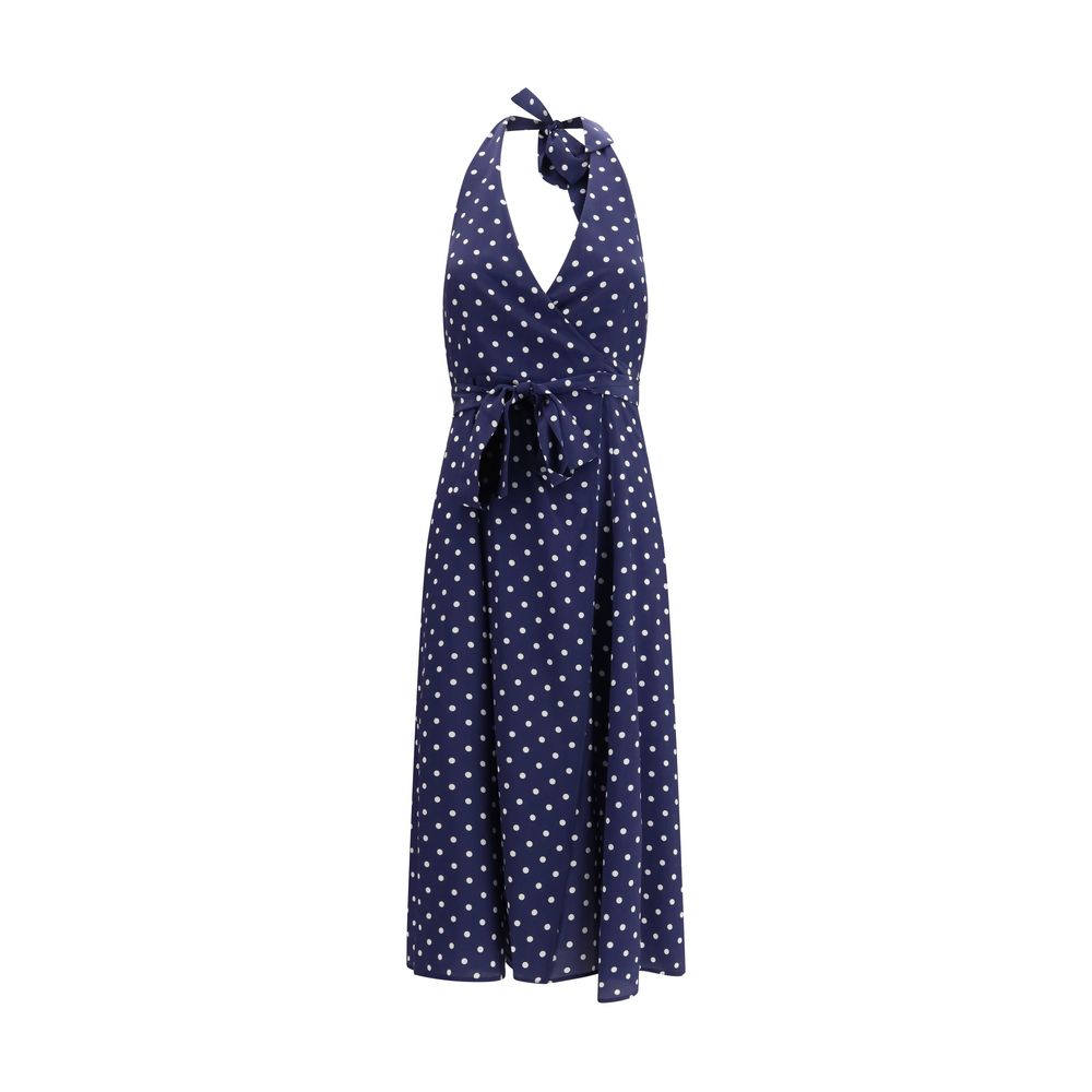 P.A.R.O.S.H. blaues Seiden-Freizeitkleid