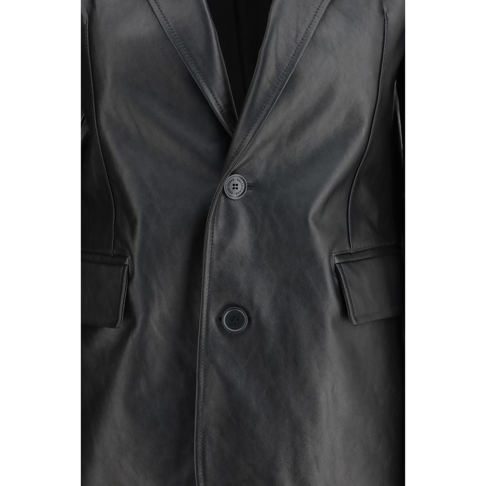 Balenciaga Lederjacke Schwarz