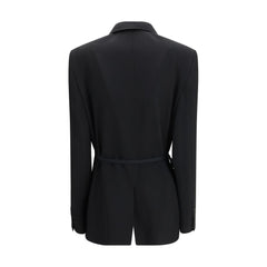 Balenciaga Schwarzer Wollmantel