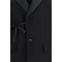Balenciaga Schwarzer Wollmantel