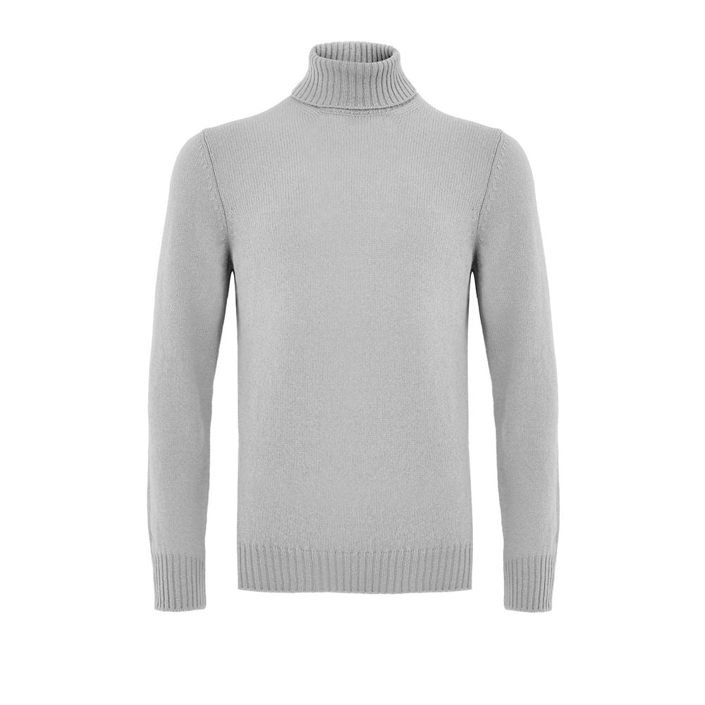 Gran Sasso Grauer Rollkragenpullover aus Wolle