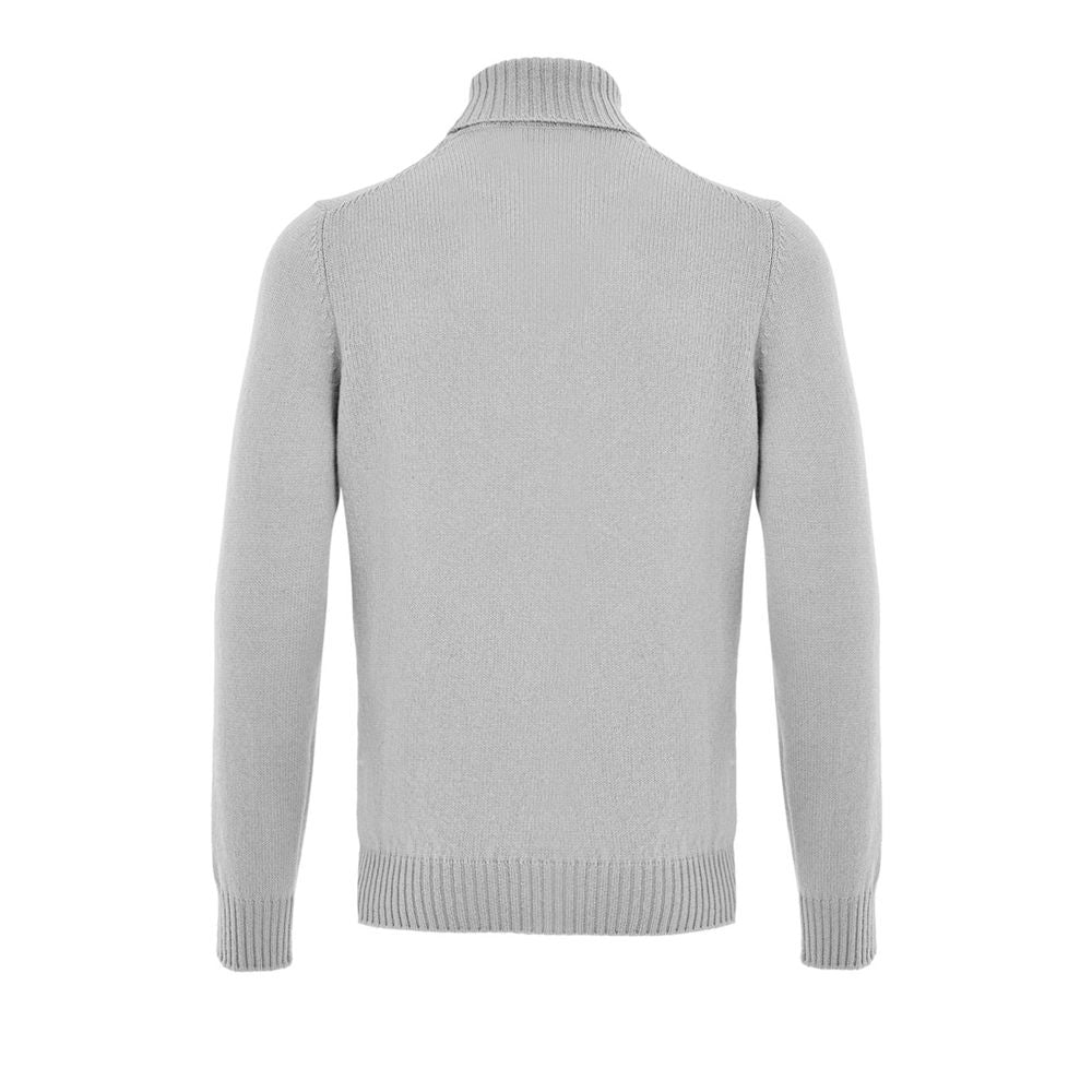 Gran Sasso Grauer Rollkragenpullover aus Wolle