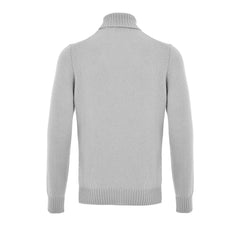 Gran Sasso Grauer Rollkragenpullover aus Wolle