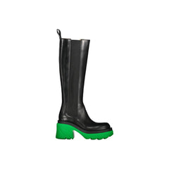 Bottega Veneta Zwarte Leren Overknee