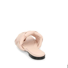 Bottega Veneta Flache Sandalen aus mehrfarbigem Leder