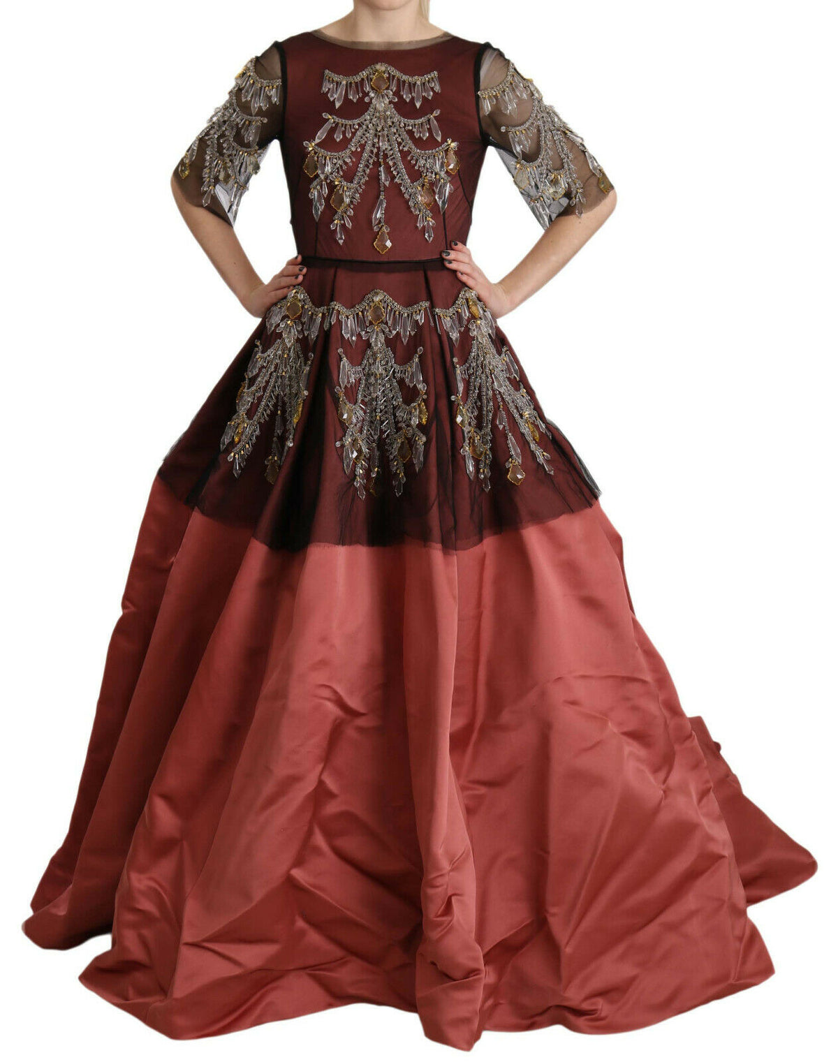 Dolce & Gabbana Seidenkleid „Crystal Chandelier Princess“