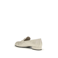Prada Beige Kalfsleer Bos Taurus Slip-On Loafers