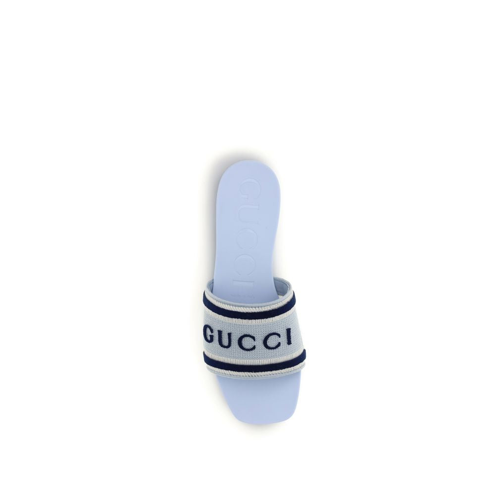 Gucci blaue Baumwollsandalen