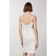 Patrizia Pepe White Flax Casual Dress