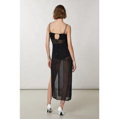 Patrizia Pepe Black Viscose Cocktail Dress