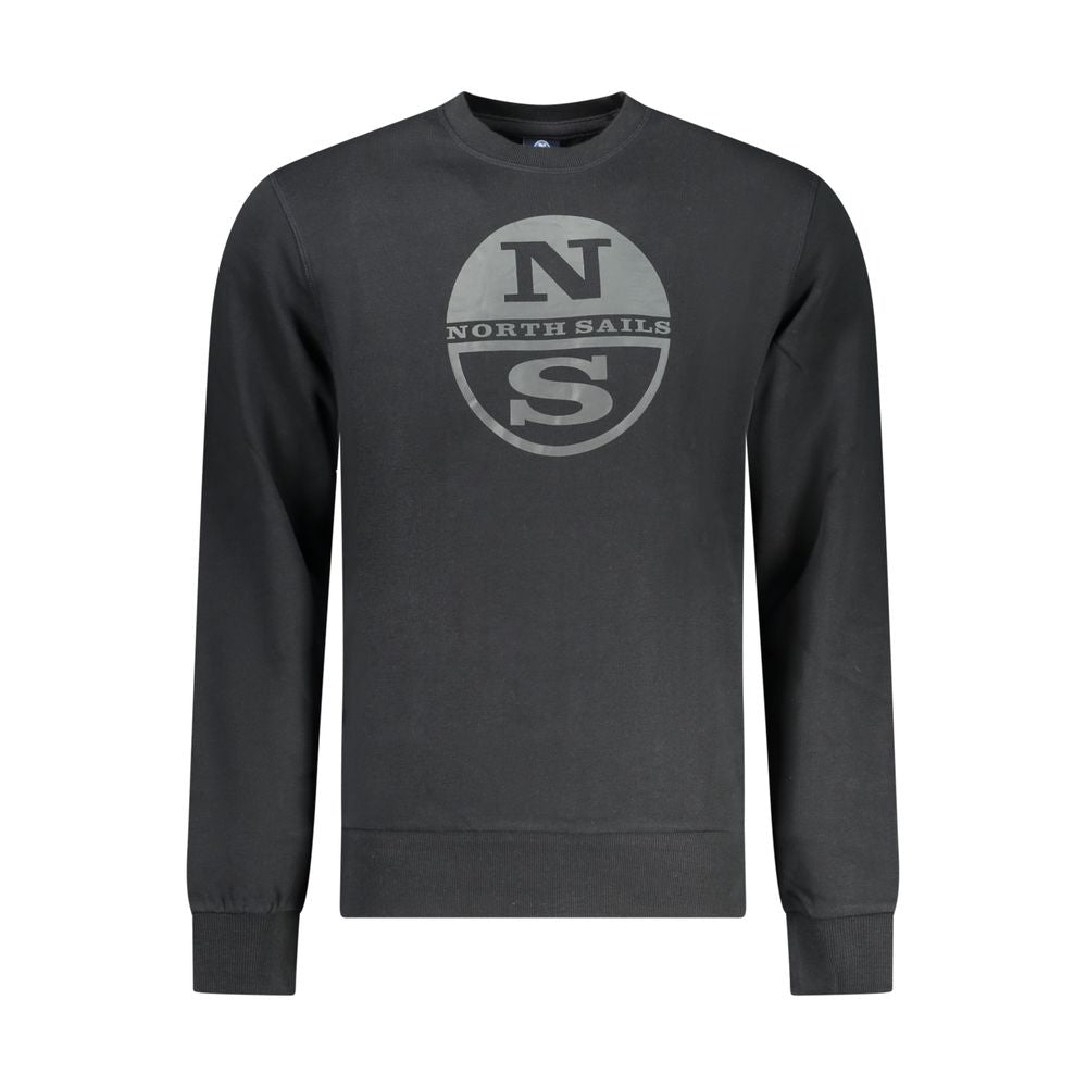 North Sails Schwarzes Baumwoll-Herren-Sweatshirt